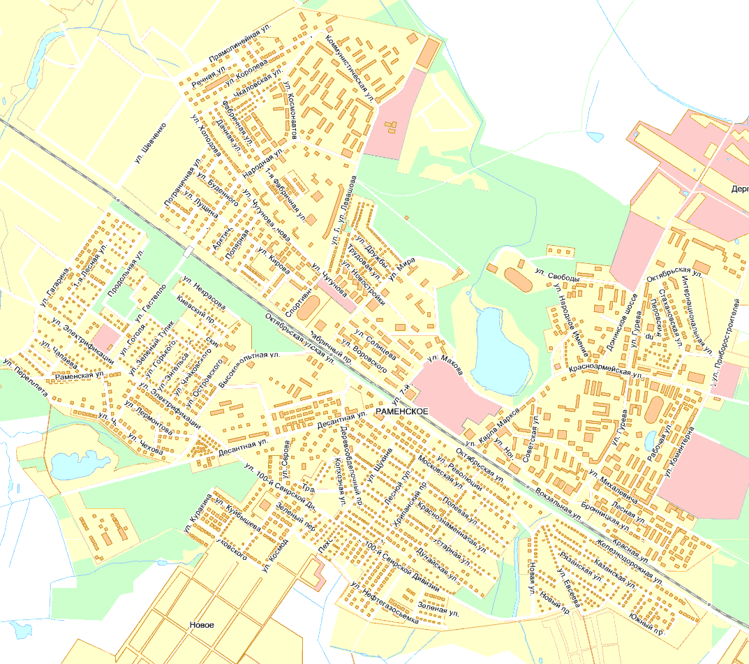 Карта с домами г.Раменское Московская область